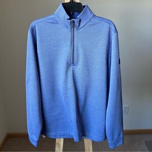Greg Norman Collection Men's Light Blue Zip-Up Sweater Sweatshirt Medium